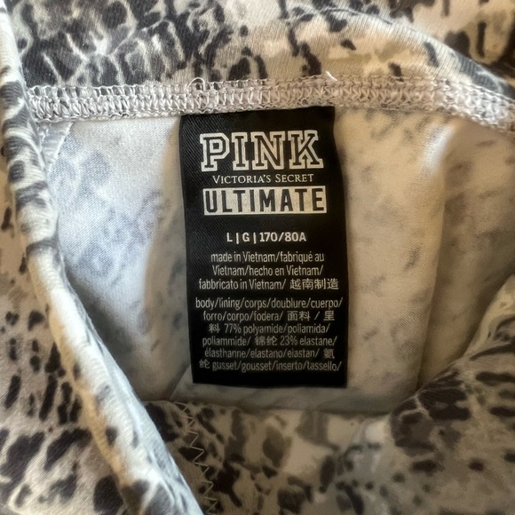 PINK Victoria’s Secret, snakeskin, pattern, leggings, size large very good cond - Picture 7 of 11